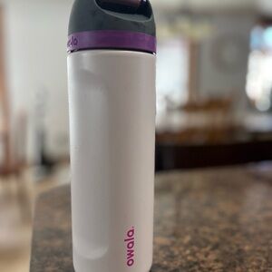 Owala White and Purple Water Bottle